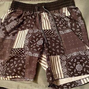 Hurley Black/White/Grey Paisley Shorts